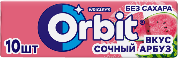 Изображение Жевательная резинка Орбит сочный арбуз Марс м/у, 13,6 г