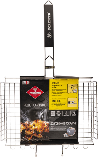 Изображение Решетка 26*38см Форестер гриль объемная Юпеко к/у, 1 шт