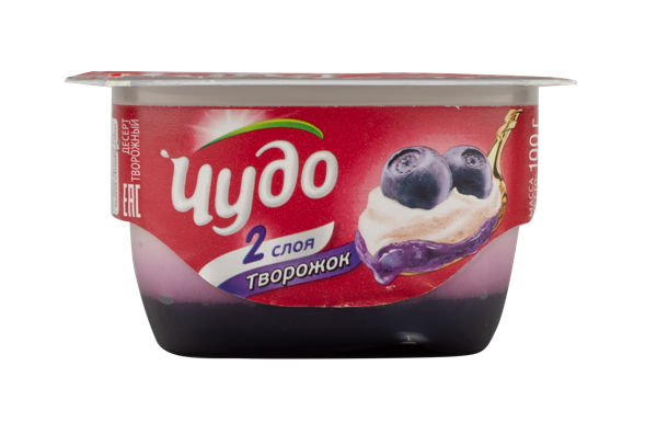 Изображение Творог 4,2% Чудо черника ВБД п/б, 100 г