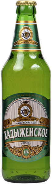 Изображение Пиво светлое Лагер 4,5% н/п Хадыженское Хадыженский пивзавод с/б, 0,5 л