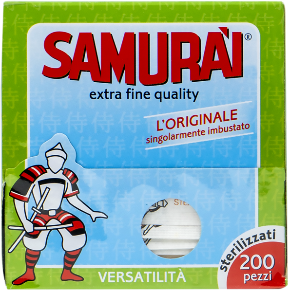 Изображение Зубочистки березовые Самурай в индивидуальной упаковке Сисма к/у, 200 шт