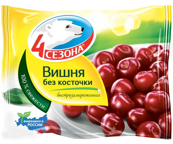 Изображение Ягоды замороженные 4 Сезона вишня без косточки Хладоком Западный м/у, 300 г