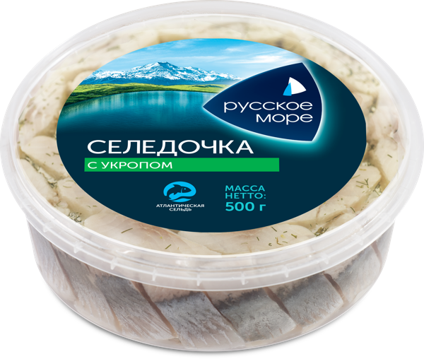 Изображение Пресервы в масле Русское Море сельдь с укропом Русское Море п/у, 500 г