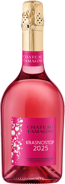 Изображение Вино игристое розовое п/сух Красностоп ЗНМП шато тамань молодое Кубань Вино с/б, 0,75 л