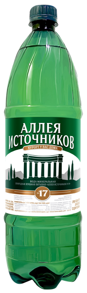 Изображение Мин вода газ рН 6,7 Аллея источников 17 лечебно-столовая Аква-Вайт п/б, 1,5 л