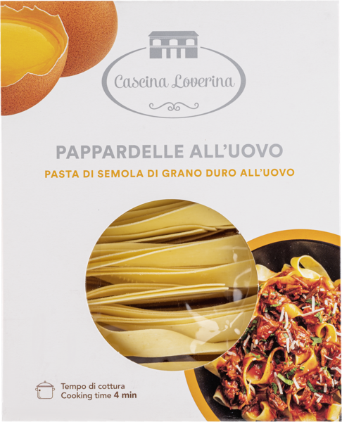 Изображение Макароны яичные 20% Кашина Ловерина из Пьемонта папарделле Альфьери м/у, 250 г