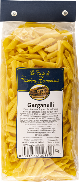 Изображение Макароны яичные 20% Кашина Ловерина из Пьемонта гарганелли Альфьери м/у, 500 г