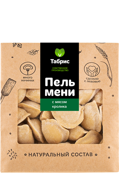 Изображение Пельмени замороженные С мясом кролика СП ТАБРИС м/у, 500 г