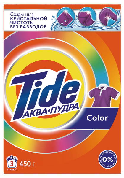 Изображение Стиральный порошок автомат Тайд цветное белье Проктер Энд Гэмбл к/у, 450 г
