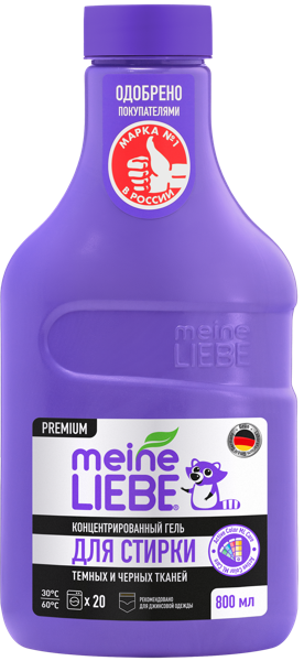 Изображение Средство для стирки жидкое Майн либе БИО черное и темное белье Вириди Групп ООО п/у, 800 мл
