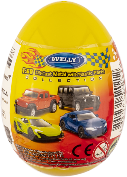 Изображение Машина яйцо-сюрприз Велли 1:60 Велли п/у, 1 шт