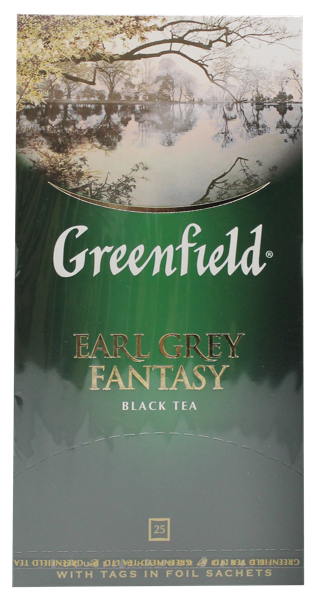 Изображение Чай черный в пакетиках Гринфилд эрл грей фентези Орими Трейд кор, 25*2 г