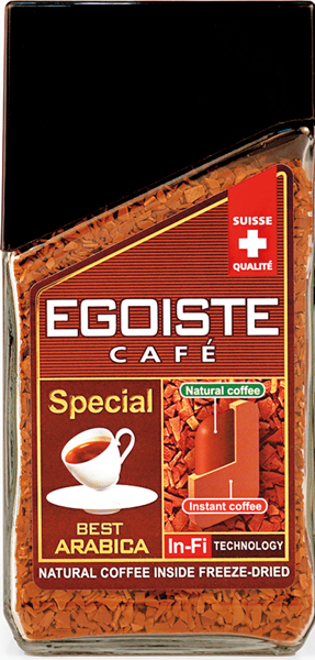 Изображение Кофе растворимый Эгоист спешиал технология ин-фи Хаго ЛТД с/б, 100 г