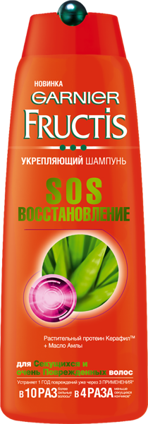 Изображение Шампунь для поврежден волос Фруктис сос восстановление Лореаль п/у, 400 мл