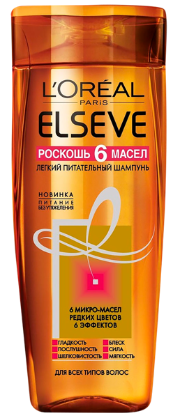 Изображение Шампунь для всех типов волос Эльсев питание 6 масел Лореаль п/у, 400 мл