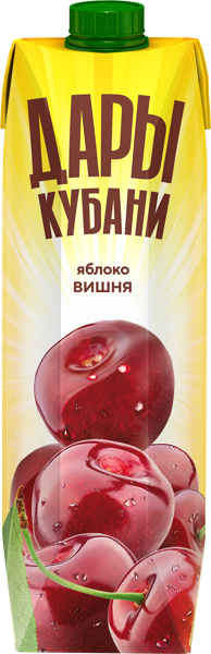 Изображение Нектар восстановленный Дары Кубани яблоко вишня ЮСК карт/уп, 0,95 л