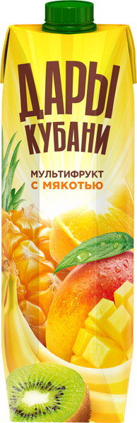 Изображение Нектар с мякотью Дары Кубани мультифрукт ЮСК карт/уп, 0,95 л