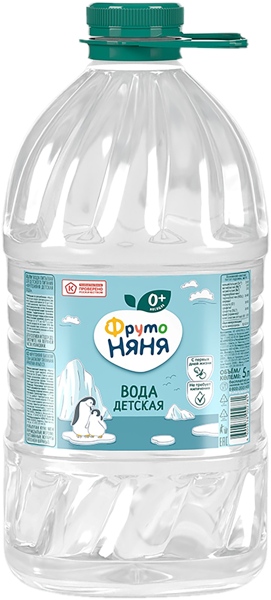 Изображение Вода для детей Фрутоняня артезианская питьевая Прогресс п/б, 5 л