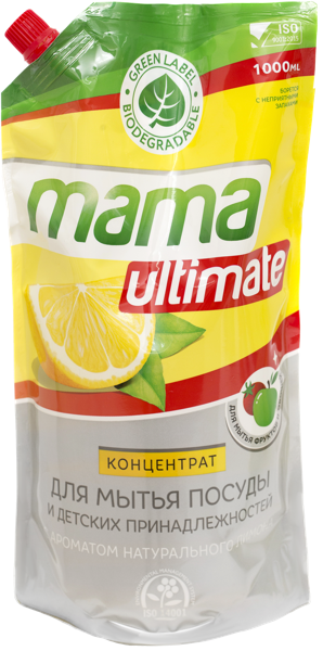 Изображение Средство для мытья посуды Мама ультимейт лимон концентрат Гармония Востока м/у, 1 л