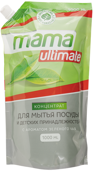 Изображение Средство для мытья посуды Мама ультимейт зеленый чай концентрат Гармония Востока м/у, 1 л
