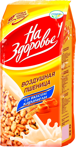 Изображение Готовый завтрак На здоровье пшеница карамельная Кунцево м/у, 175 г