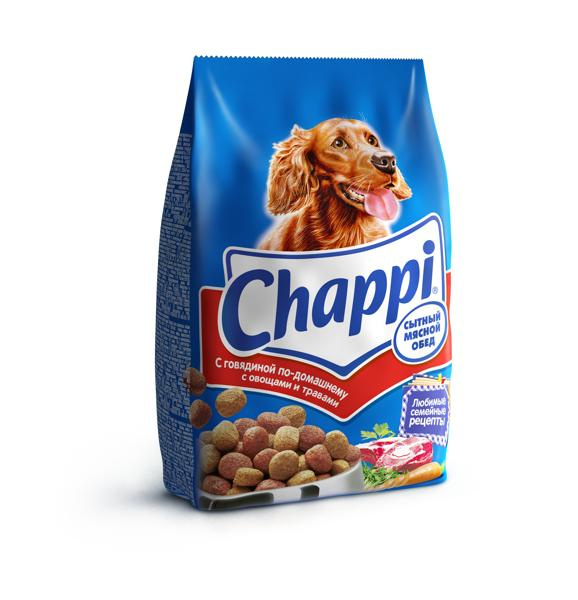 Изображение Корм для собак с говядиной Чаппи сытный мясной обед Марс м/у, 600 г