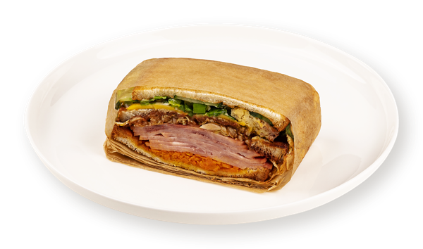 Изображение Сэндвич по-корейски С ветчиной омлетом сыром на пшеничном хлебе от бренд-шефа Табрис бум/уп, 280 г