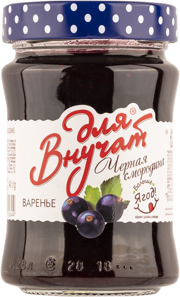 Изображение Варенье из черной смородины Для внучат Абрико с/б, 340 г
