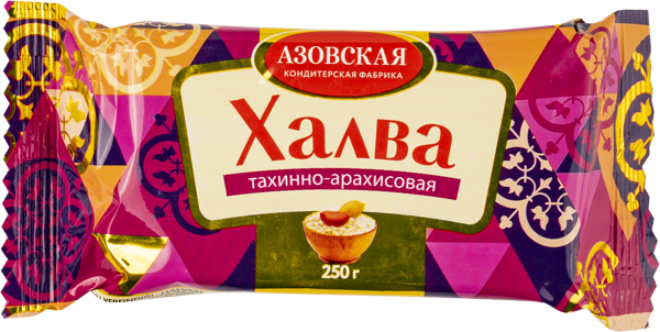 Изображение Халва тахинно-арахисовая Азовская КФ Азовская КФ м/у, 250 г