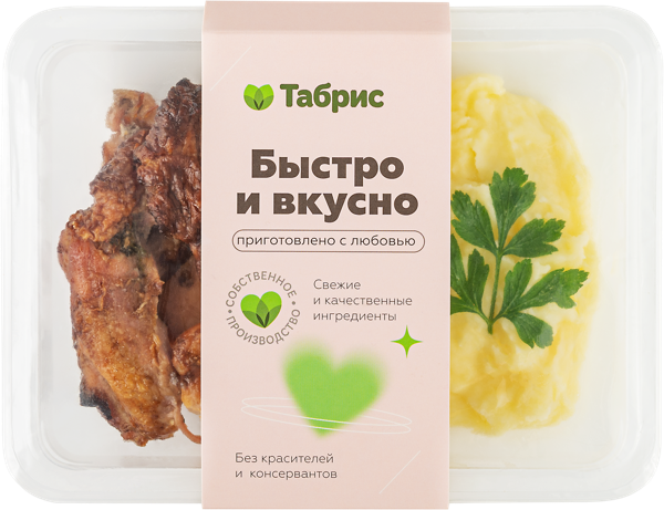 Изображение Набор Куриный окорочок запеченный с картофельным пюре СП ТАБРИС ГВУ, 270 г