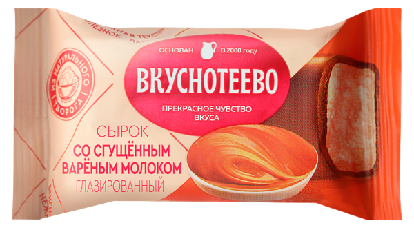 Изображение Сырок творожный 16% Вкуснотеево премиум вареная сгущенка Молвест м/у, 40 г