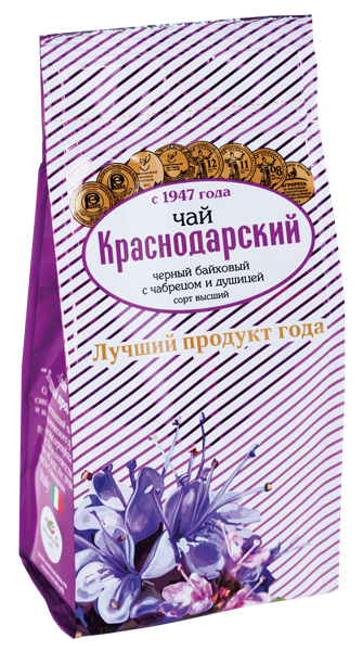 Изображение Чай черный Краснодарский с 1947 года с чабрецом и душицей Мацестинская ЧФ м/у, 100 г