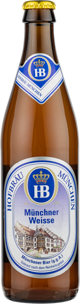 Изображение Пиво светлое Лагер 5,1% н/ф Хофброй пшеничное Хофбройхаус с/б, 0,5 л