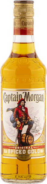 Изображение Ром 2 года Капитан Морган пряный золотой Диаджио с/б, 0,5 л