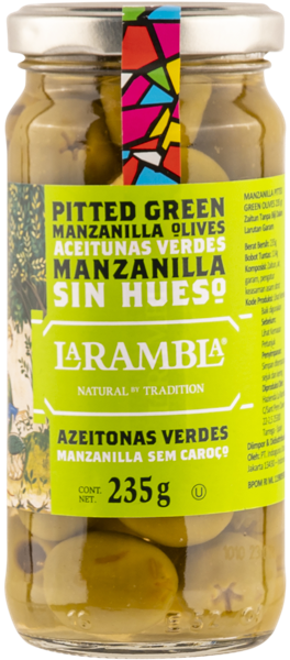 Изображение Оливки без косточки Ла Рамбла из Каталонии мансанилья Ла Рамбла с/б, 235 г