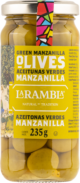 Изображение Оливки с косточкой Ла Рамбла из Каталонии мансанилья Ла Рамбла с/б, 235 г