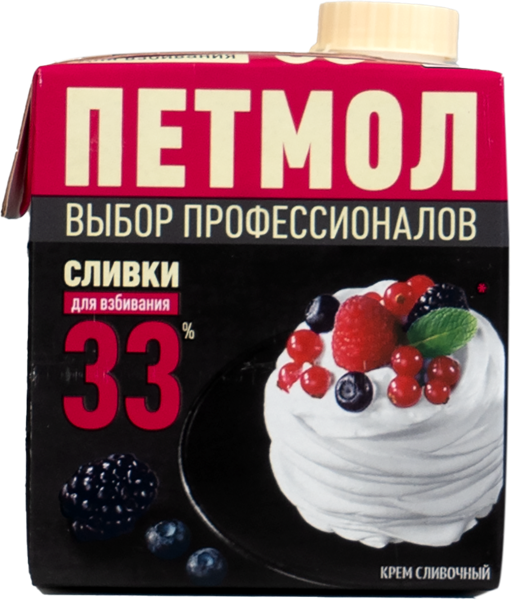 Изображение Сливки 33% Петмол Эйч энд Эн т/п, 500 мл