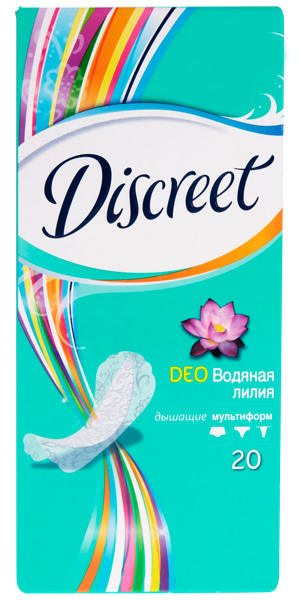 Изображение Прокладки ежедневные Дискрит део водяная лилия мультиформ Проктер Энд Гэмбл к/у, 20 шт