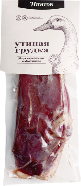 Изображение Мясо утки сыровяленое Ипатов грудка Магре Мясные деликатесы ООО в/у 
