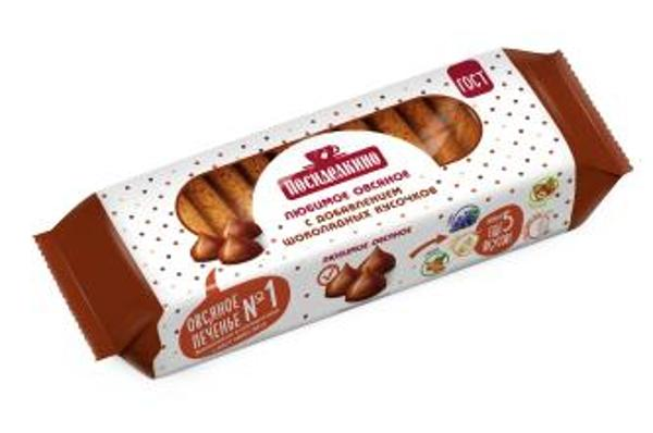 Изображение Печенье овсяное Посиделкино с шоколадом Любимый край м/у, 310 г