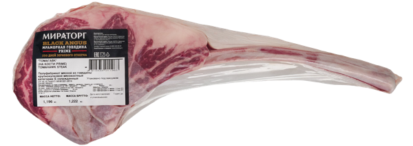Изображение Мясо охлажденное на кости Стейк Томагавк из мраморной говядины Мираторг ТК в/у 