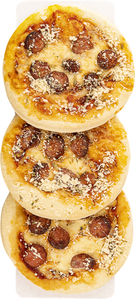 Изображение Мини-пицца замороженная Пеперони на томатном соусе с Моцарелой и Пармезаном СП ТАБРИС карт/уп, 215 г