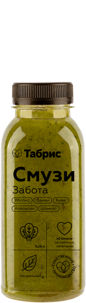 Изображение Напиток смузи без сахара Фруктовый микс забота СП ТАБРИС пл/бут, 250 мл