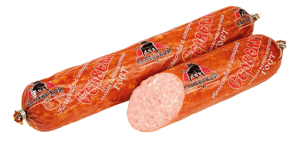 Изображение Колбаса варено-копченая ГОСТ Каневской МПК сервелат Каневской МПК в/у 