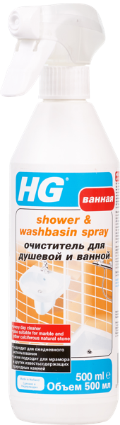 Изображение Средство для душевой и ванны Эйчджи очищающее спрей ЭйчДжи п/у, 500 мл