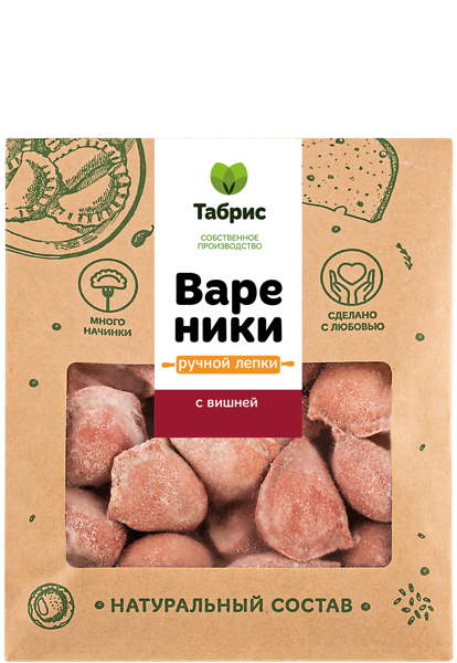 Изображение Вареники замороженные Ручной лепки с вишней СП ТАБРИС м/у, 500 г