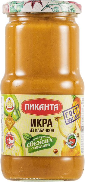 Изображение Икра из кабачков Пиканта Вкусный продукт с/б, 450 г