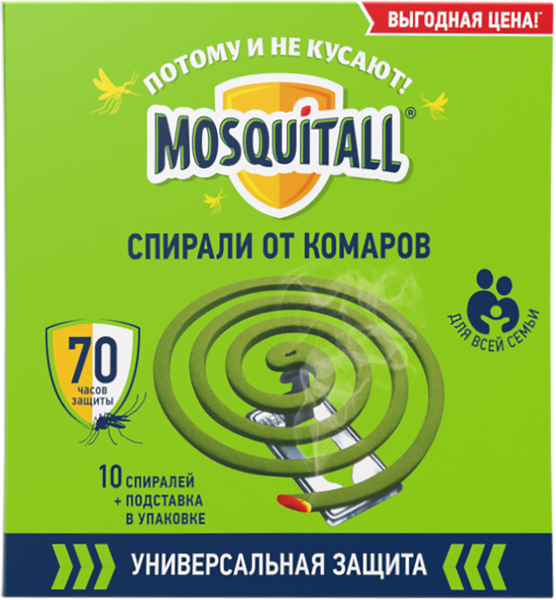 Изображение Спирали от комаров Москитол универсальная защита Арнест к/у, 10 шт