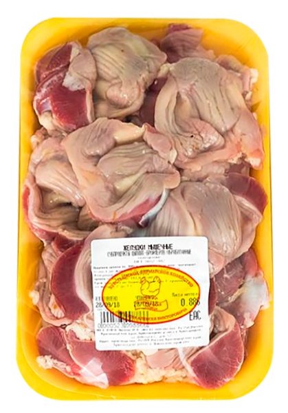 Изображение Субпродукты куриные охл. КФХ Лычкин желудки ИП Лычкин А.В. лоток 