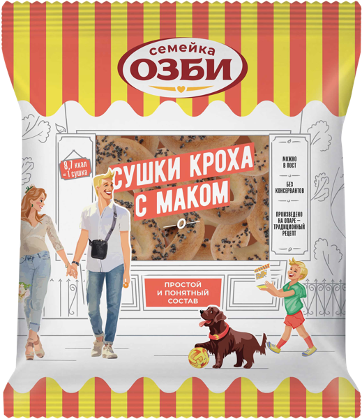 Изображение Сушки пшеничные ОЗБИ кроха с маком ОЗБИ м/у, 200 г